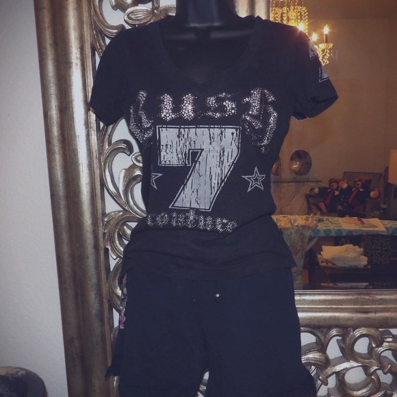 RUSH COUTURE BLACK WITH BLING TEE SHIRT FOR WOMEN - JERSEY SHORE ORIGINAL - Picture 4 of 11